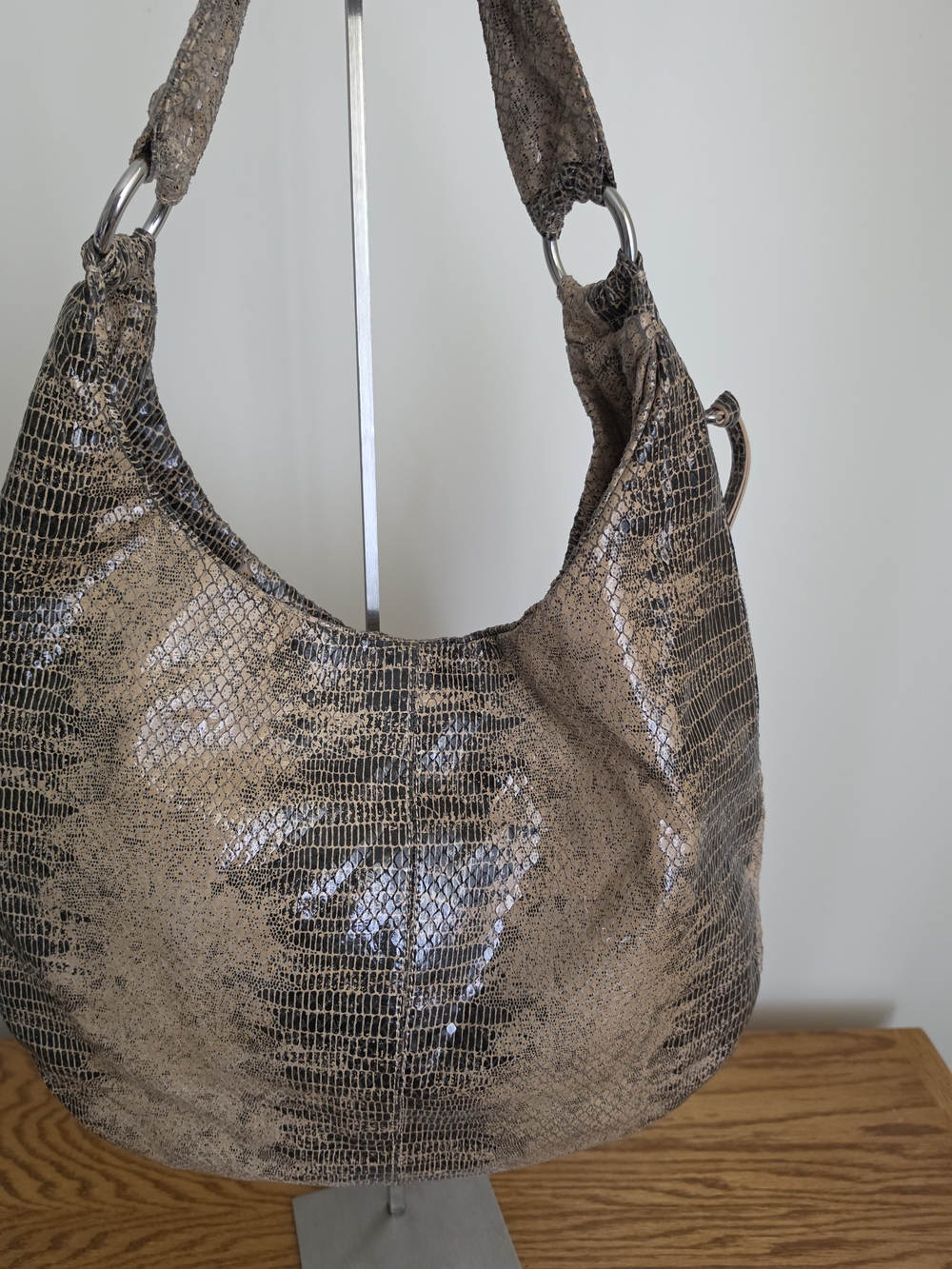 Hobo Leather Gabor Handbag - Python - Picture 4 of 6